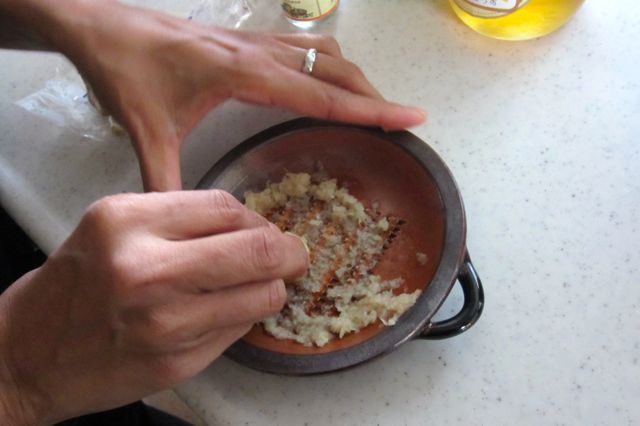 Homemade Cold Remedy - Grating Ginger