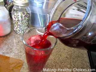 Hibiscus Juice over Ice