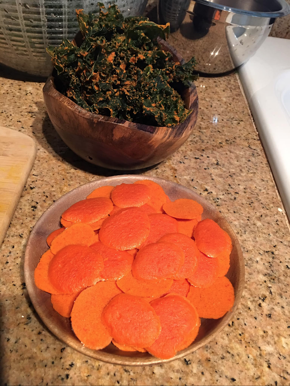 Kale Chips and Cheese Crackers