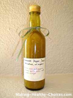 Homemade pepper sauce