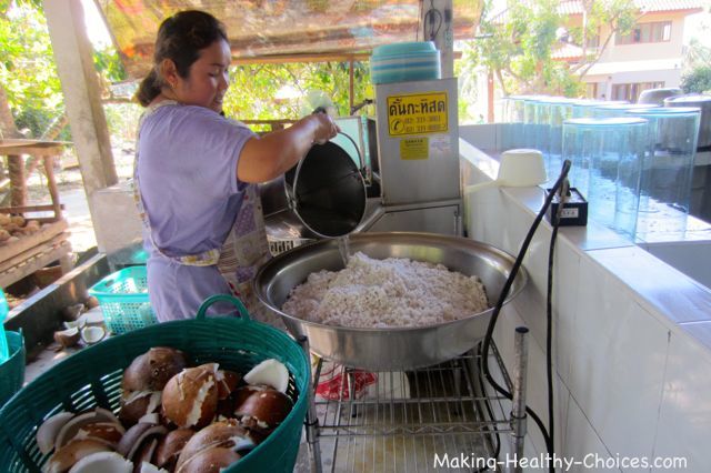 Making Cold Pressed Coconut Oil