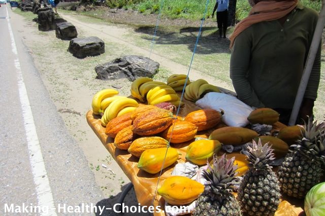 Cacao being sold Streetside