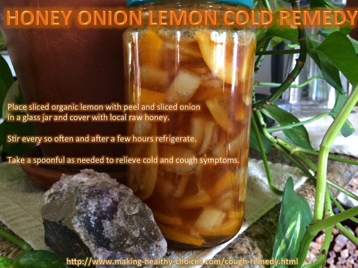 Homemade Honey Onion Lemon Cough Remedy