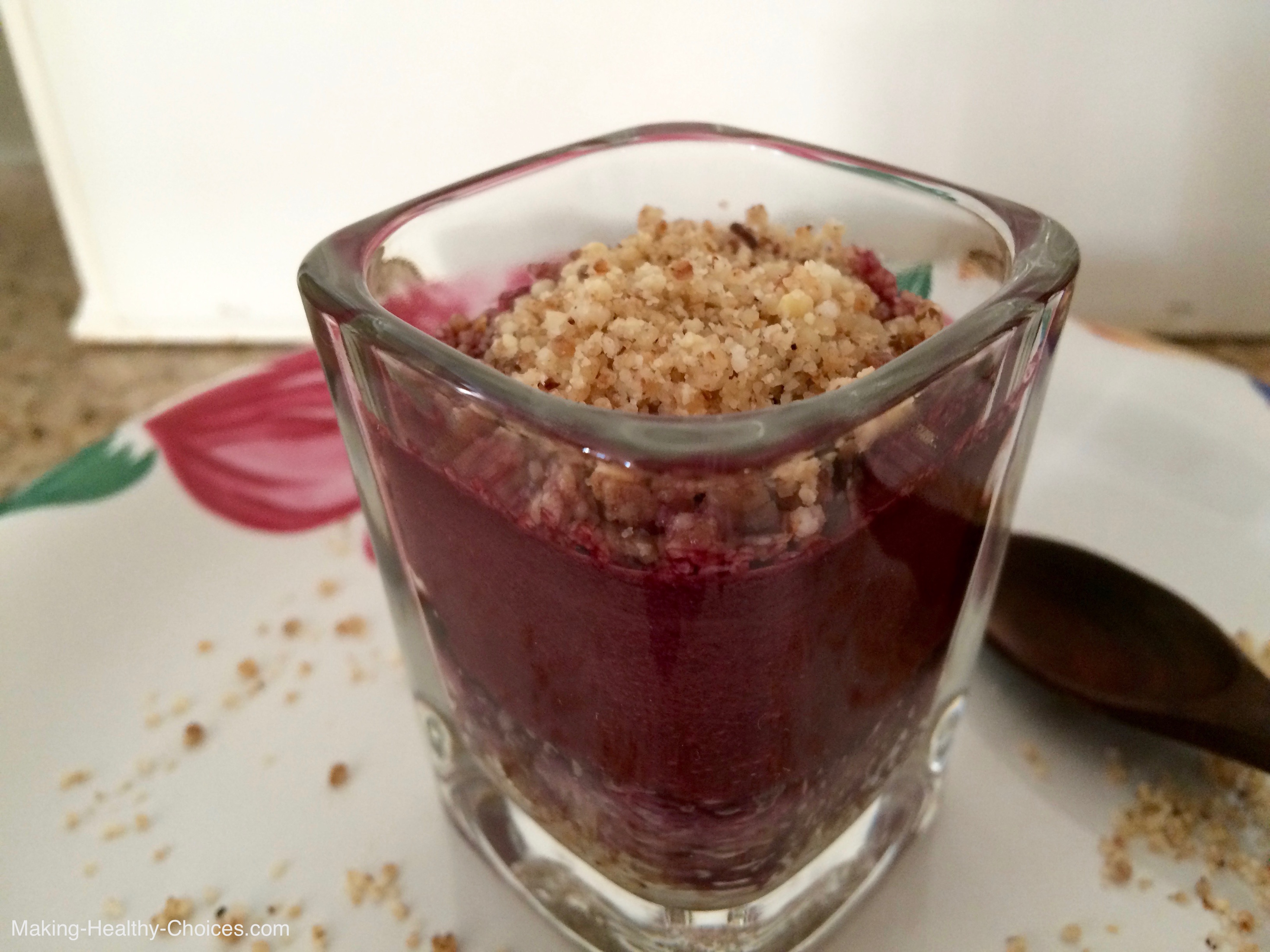 Cherry Cheesecake Cobbler - raw vegan recipe