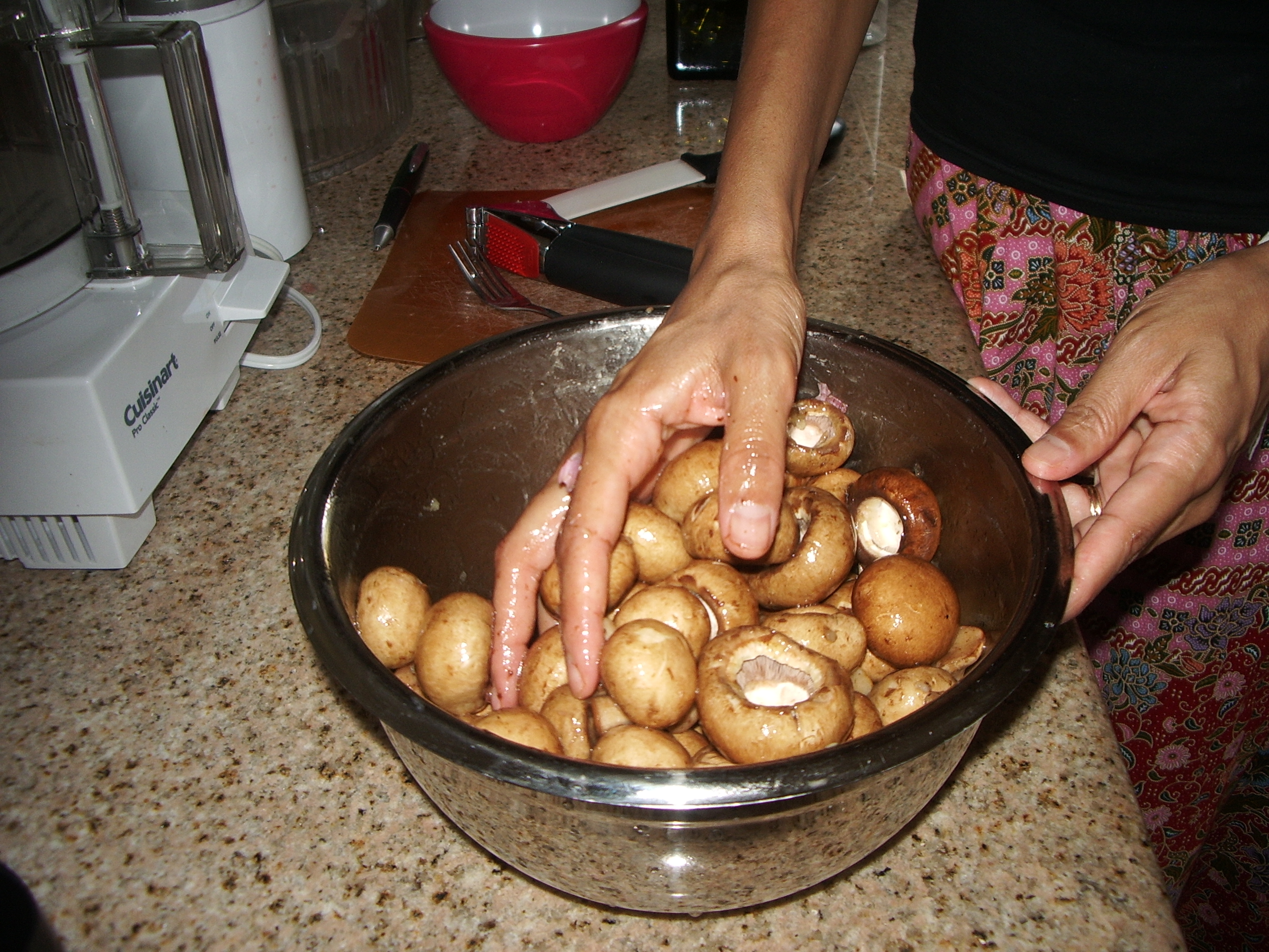 Marinating Mushrooms